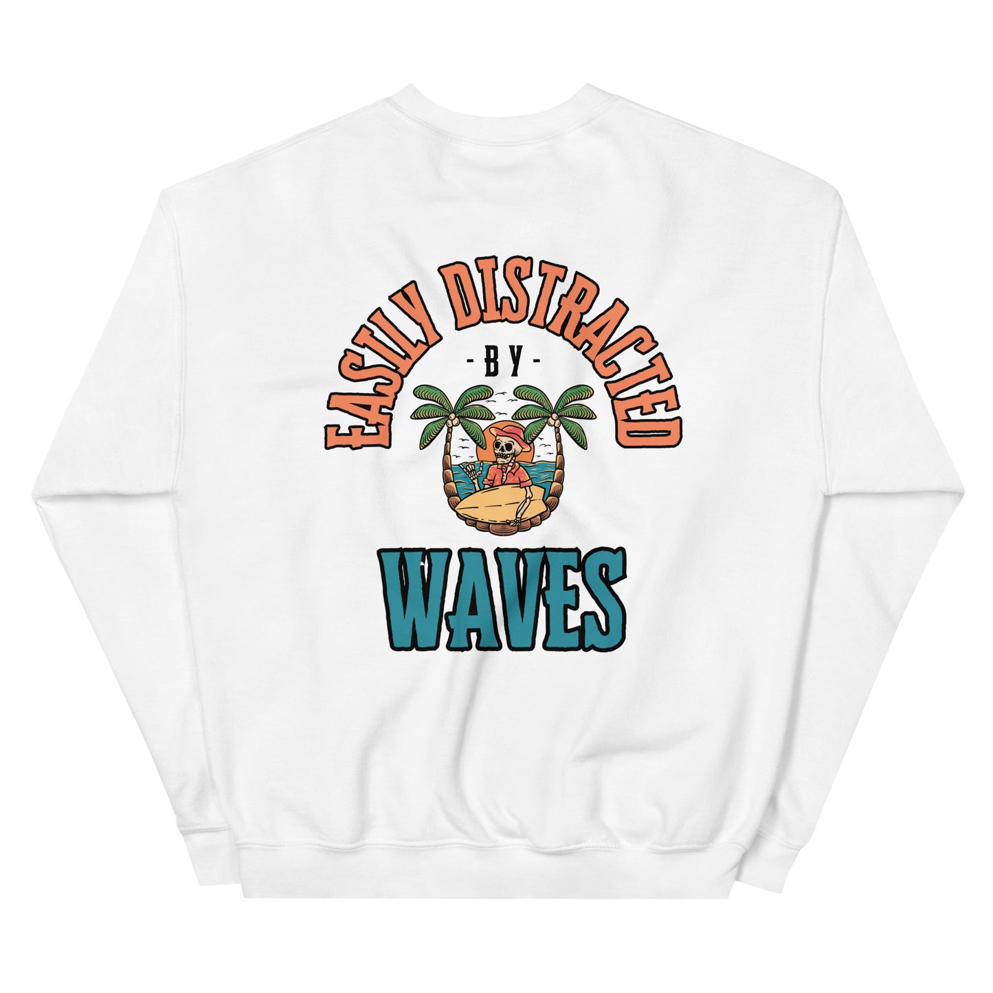 Easily Distracted by Waves Pullover Sweatshirt
